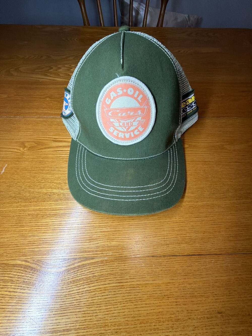 Disney Parks Cars Land Gas Oil Service Leak Less Butt Gas Trucker Hat Snapback